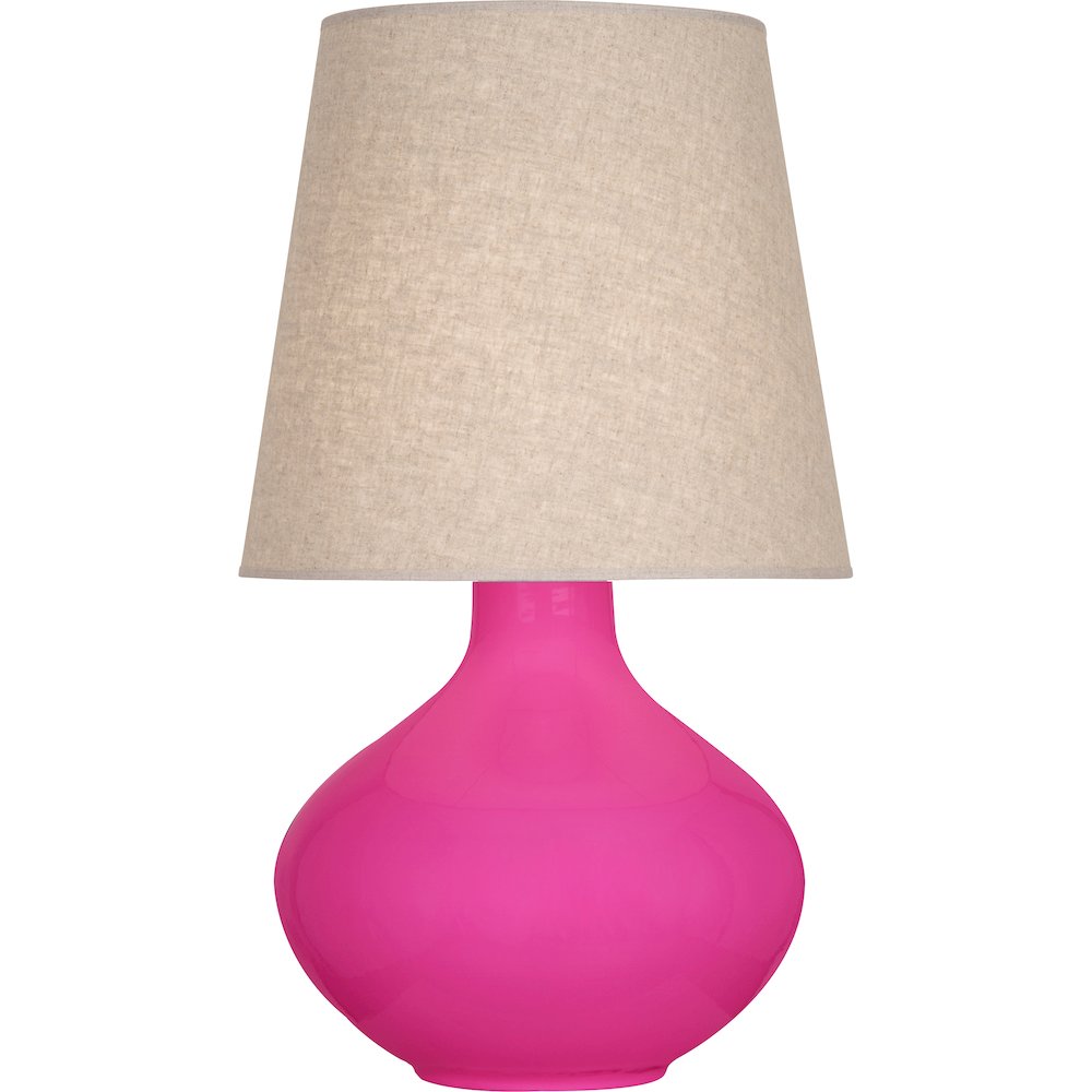 Razzle Rose June Table Lamp in Razzle Rose Glazed Ceramic Color. Picture 1