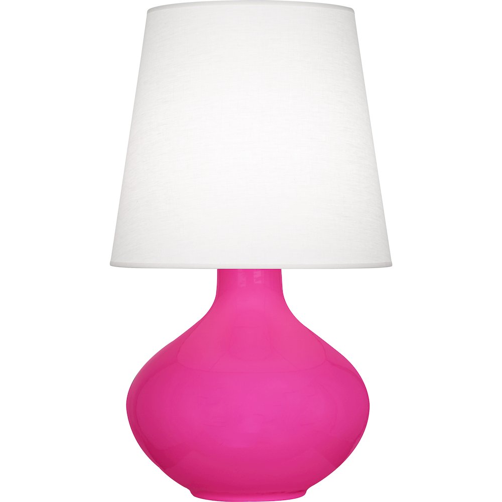 Razzle Rose June Table Lamp in Razzle Rose Glazed Ceramic Color. Picture 1