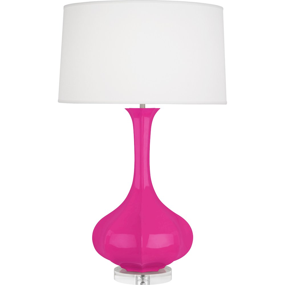 Razzle Rose Pike Table Lamp in Razzle Rose Glazed Ceramic Color. Picture 1