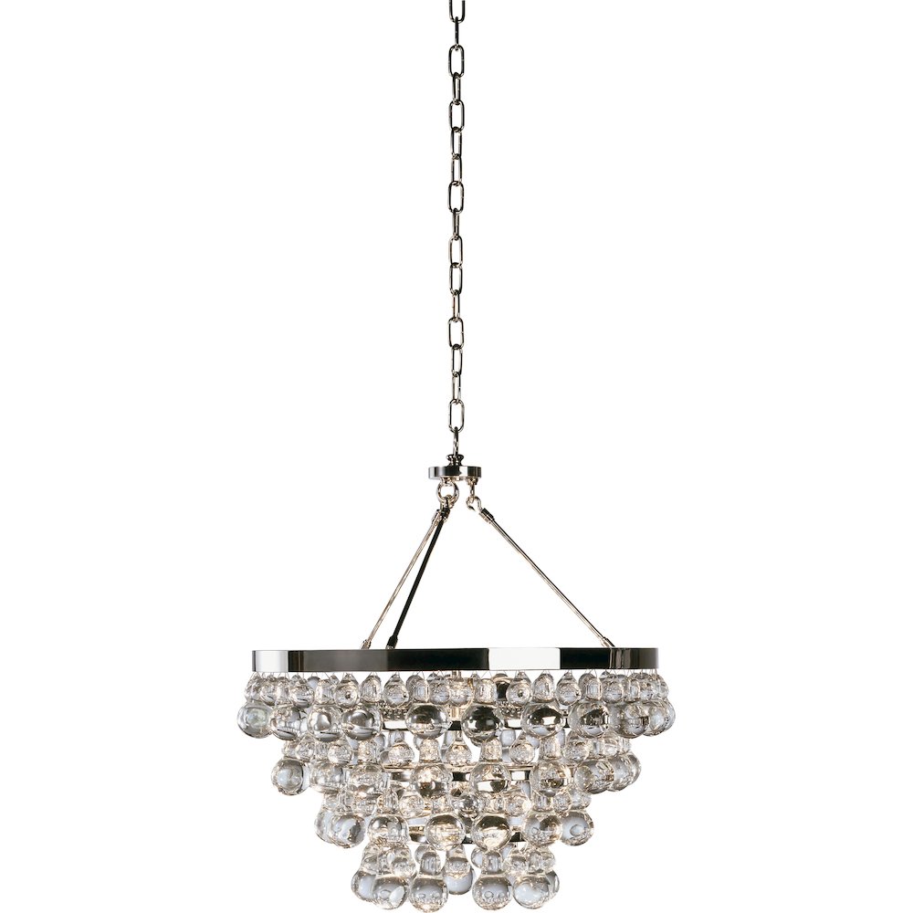 Bling Chandelier in Polished Nickel Color. Picture 1