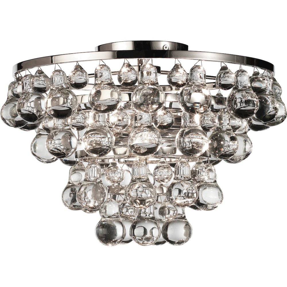 Bling Flushmount in Polished Nickel Color. Picture 1