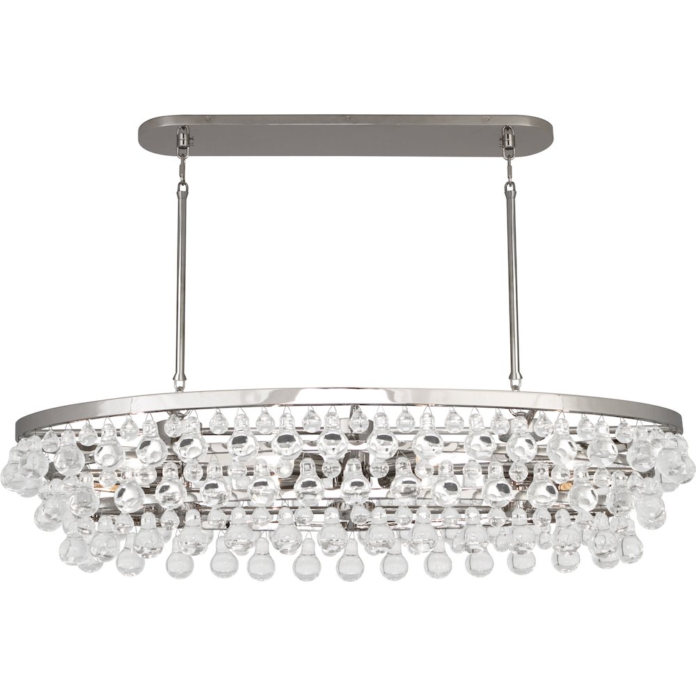 Bling Chandelier in Polished Nickel Color. Picture 1