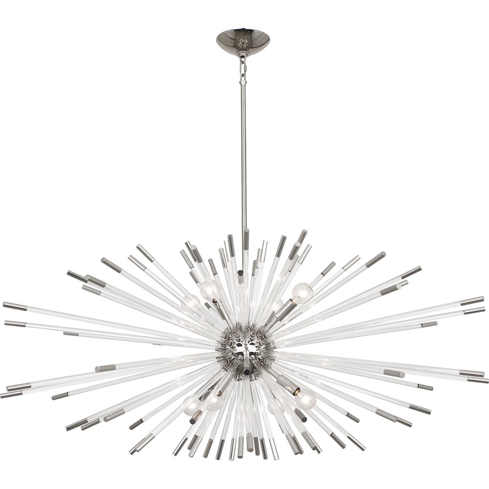 Andromeda Chandelier in Polished Nickel Color. Picture 1