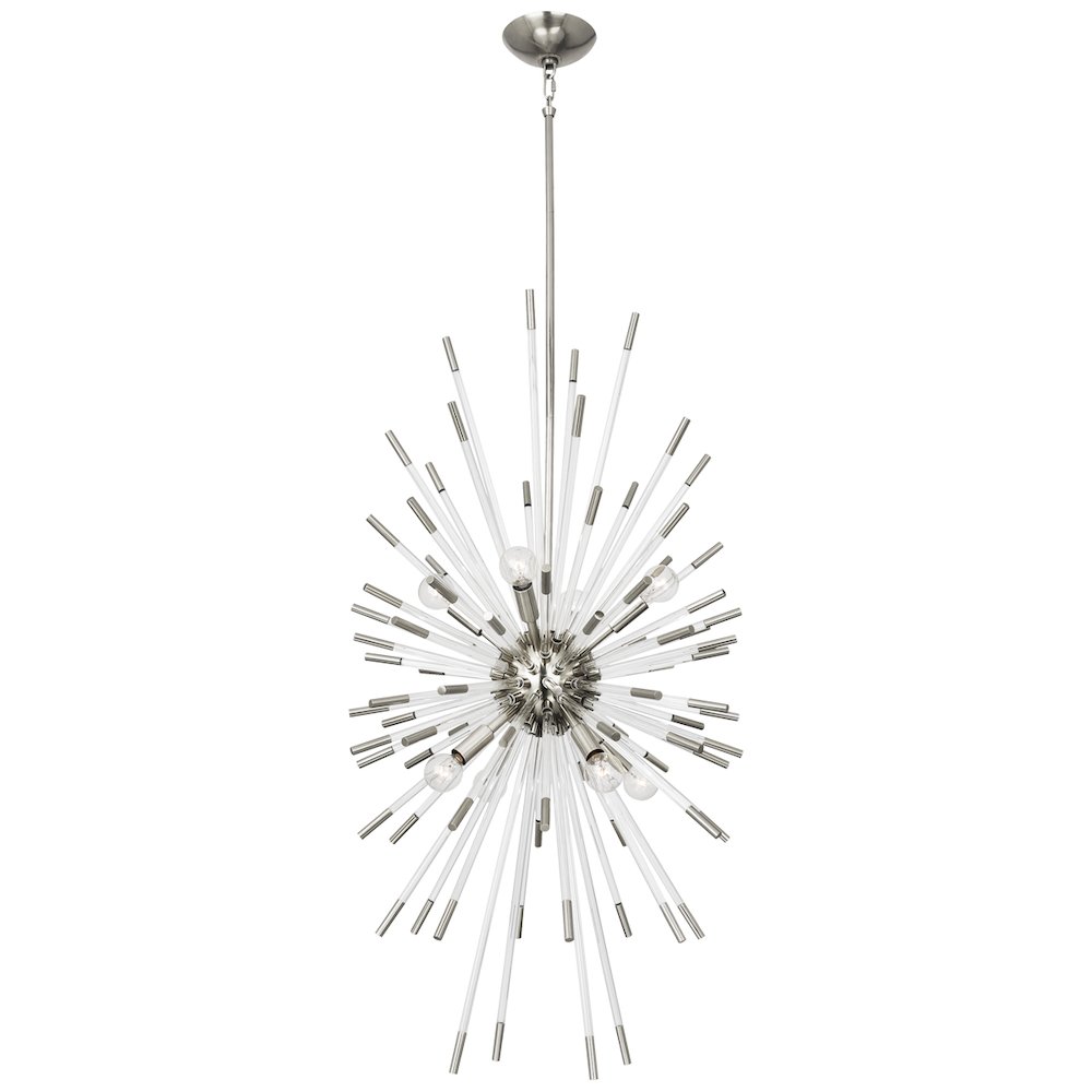 Andromeda Chandelier in Polished Nickel Color. Picture 1