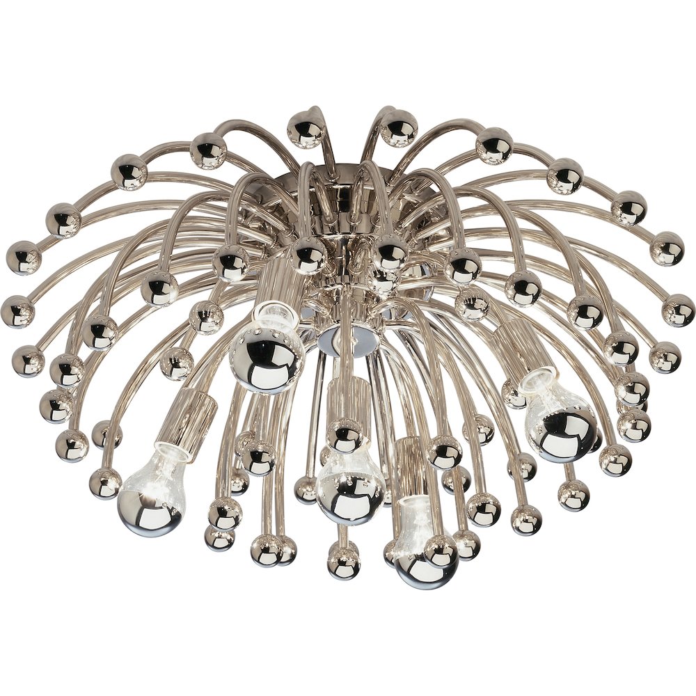 Anemone Flushmount in Polished Nickel Color. Picture 1