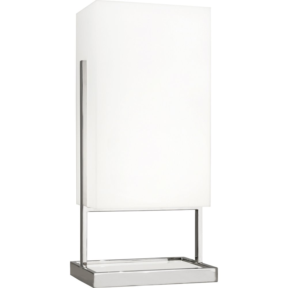 Nikole Table Lamp in Polished Nickel And White Marble Color. Picture 1