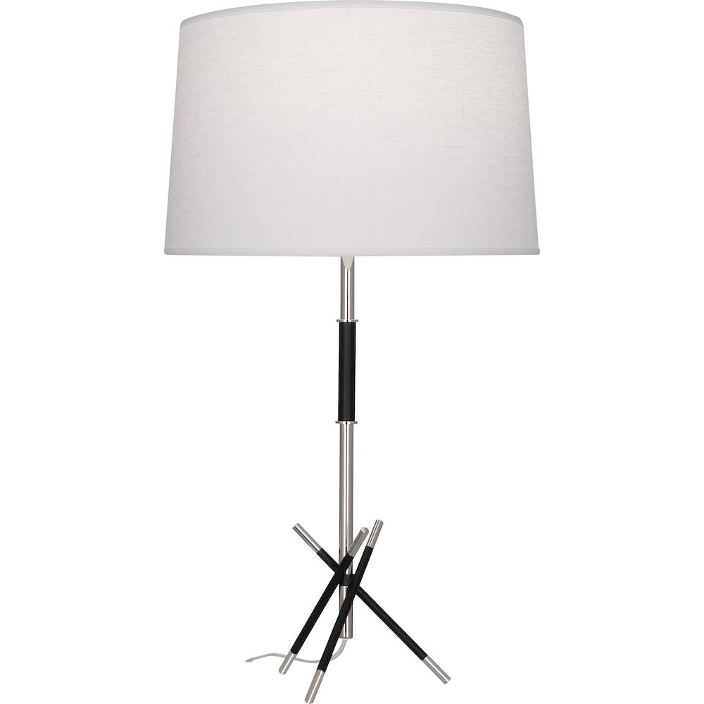 Thatcher Table Lamp in Polished Nickel Color. Picture 1