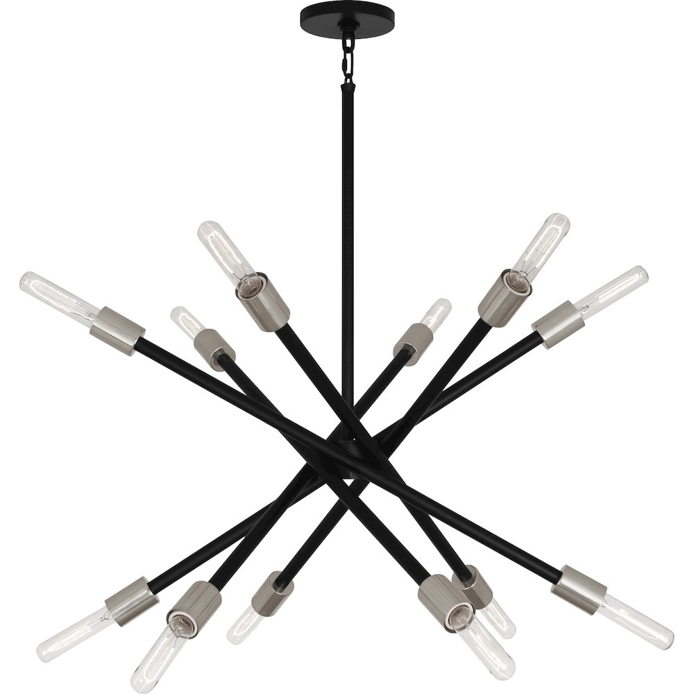 Thatcher Chandelier in Polished Nickel Color. Picture 1