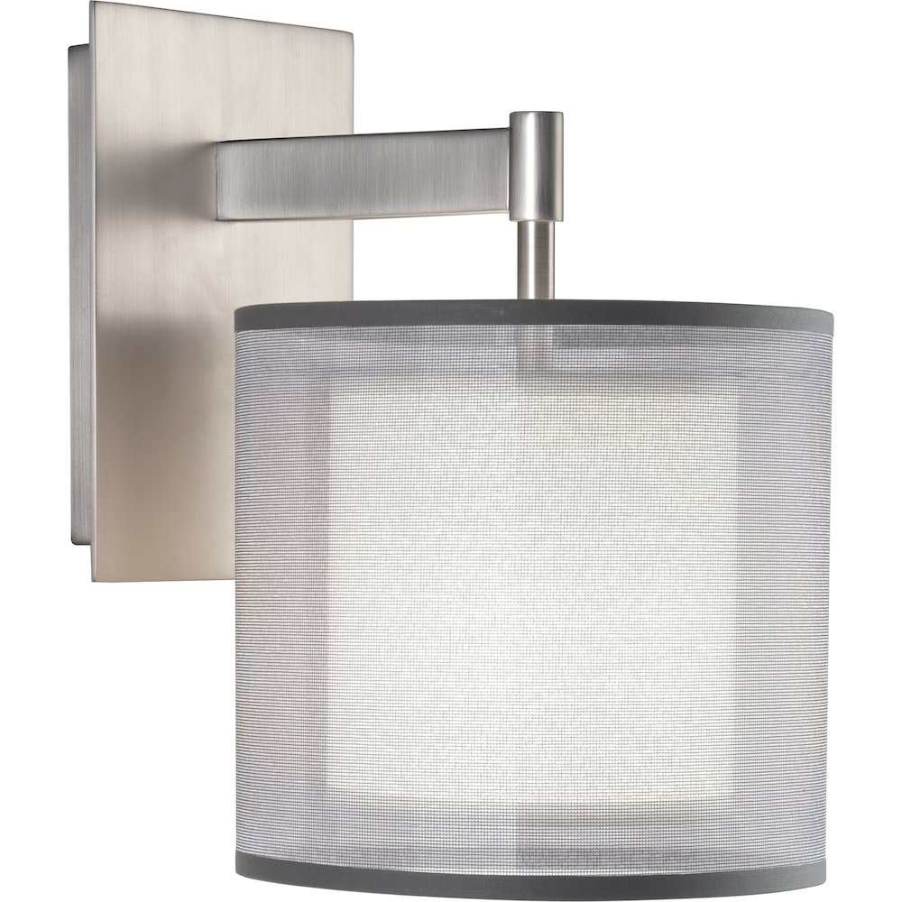 Saturnia Wall Sconce in Stainless Steel Color. Picture 1