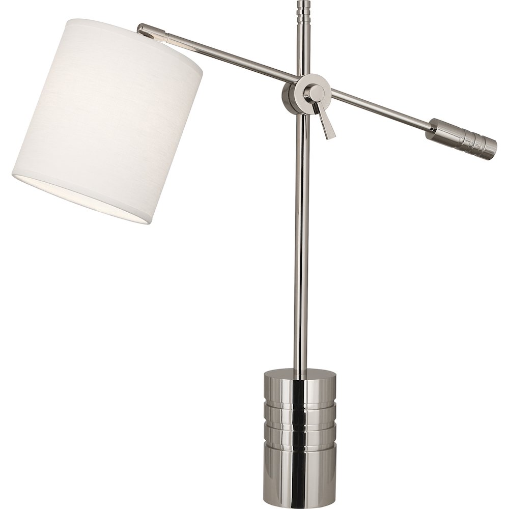 Campbell Table Lamp in Polished Nickel Color. Picture 1