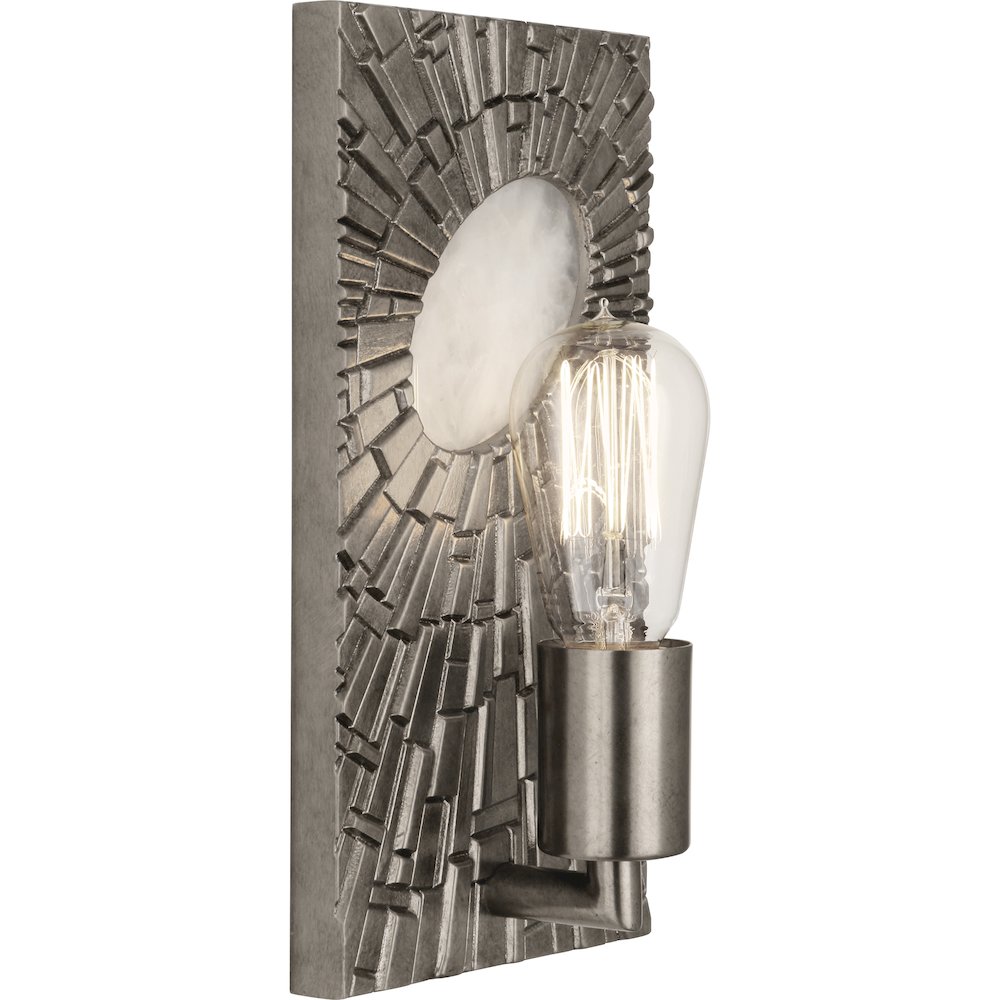 Goliath Wall Sconce in Antiqued Polished Nickel Color. Picture 1