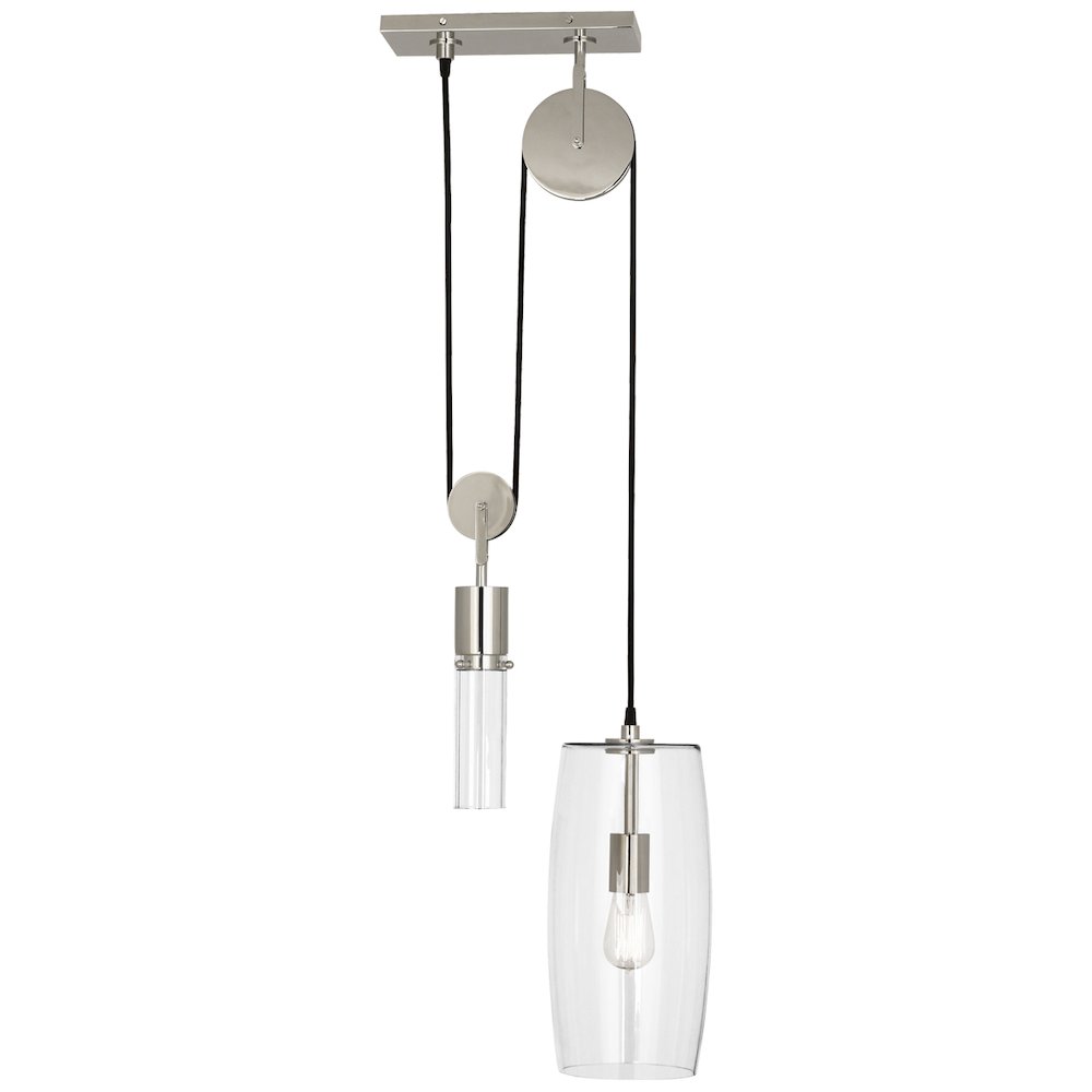 Gravity Pendant in Polished Nickel Color. Picture 1