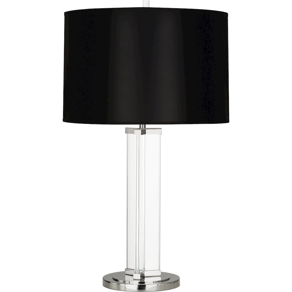 Fineas Table Lamp in Clear Glass And Polished Nickel Color. Picture 1