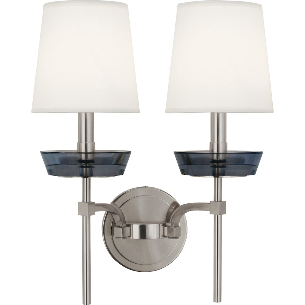 Cristallo Wall Sconce in Polished Nickel W/ Smoke Crystal Accents Color. Picture 1