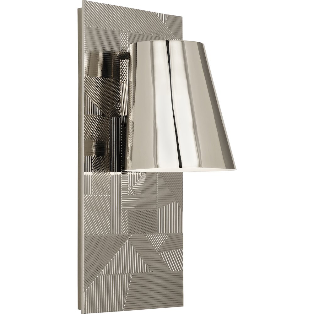 Michael Berman Brut Wall Sconce in Polished Nickel Color. Picture 1