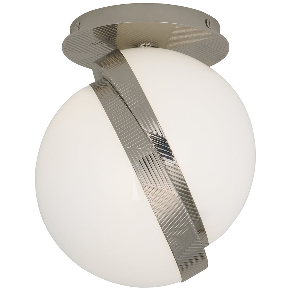 Michael Berman Brut Flushmount in Polished Nickel Color. Picture 1