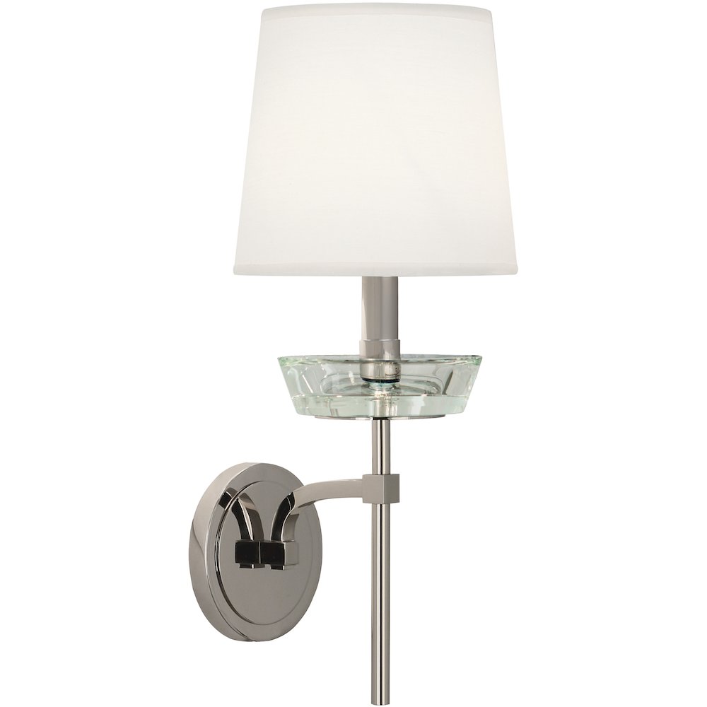 Cristallo Wall Sconce in Polished Nickel W/ Clear Crystal Accents Color. Picture 1
