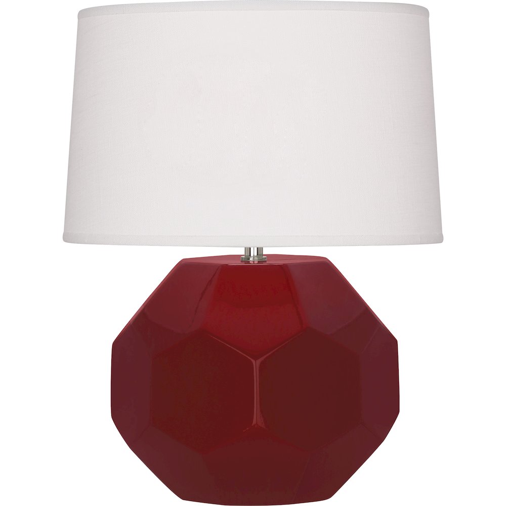 Sangria Franklin Accent Lamp in Sangria Glazed Ceramic Color. Picture 1
