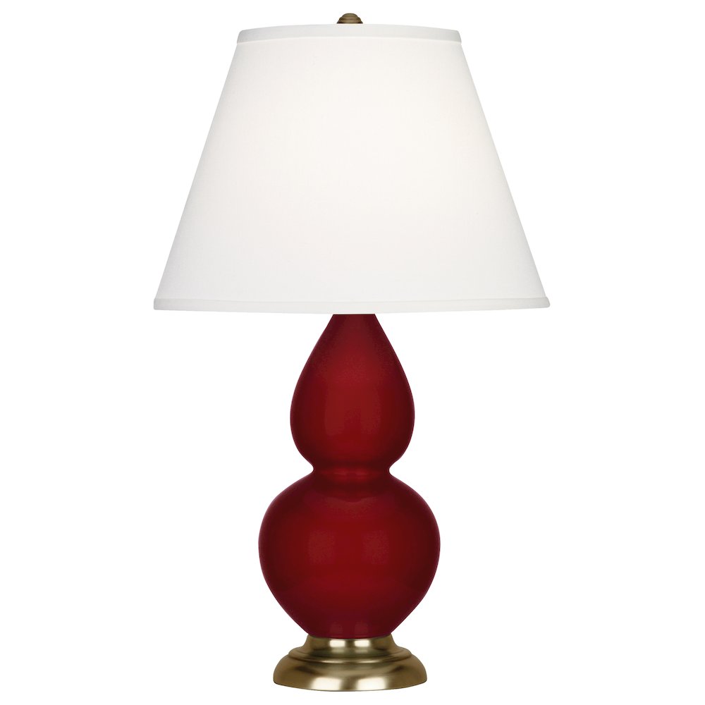 Sangria Small Double Gourd Accent Lamp in Sangria Glazed Ceramic Color. Picture 1
