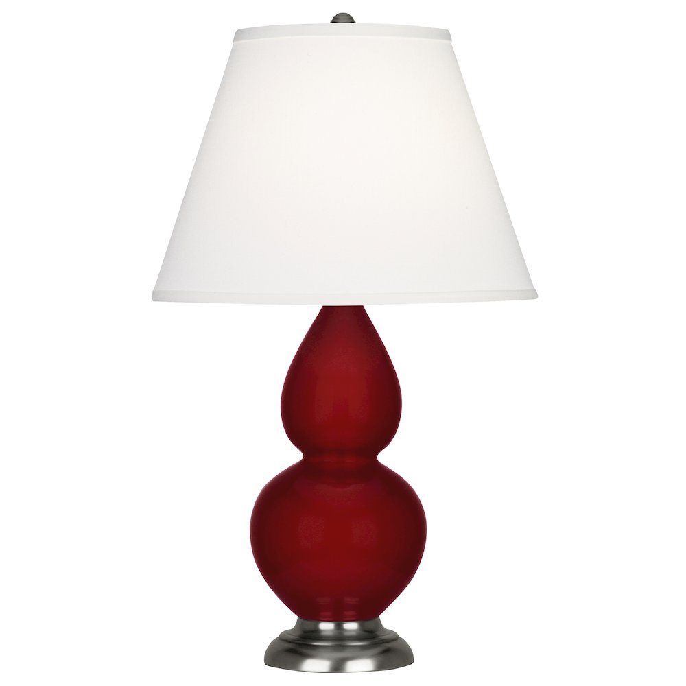 Sangria Small Double Gourd Accent Lamp in Sangria Glazed Ceramic Color. Picture 1