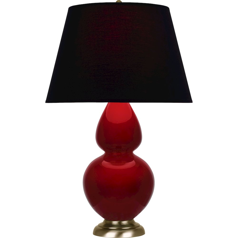 Sangria Double Gourd Table Lamp in Sangria Glazed Ceramic Color. Picture 1