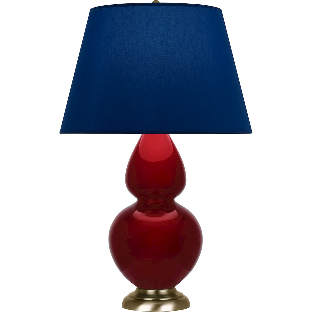 Sangria Double Gourd Table Lamp in Sangria Glazed Ceramic Color. Picture 1