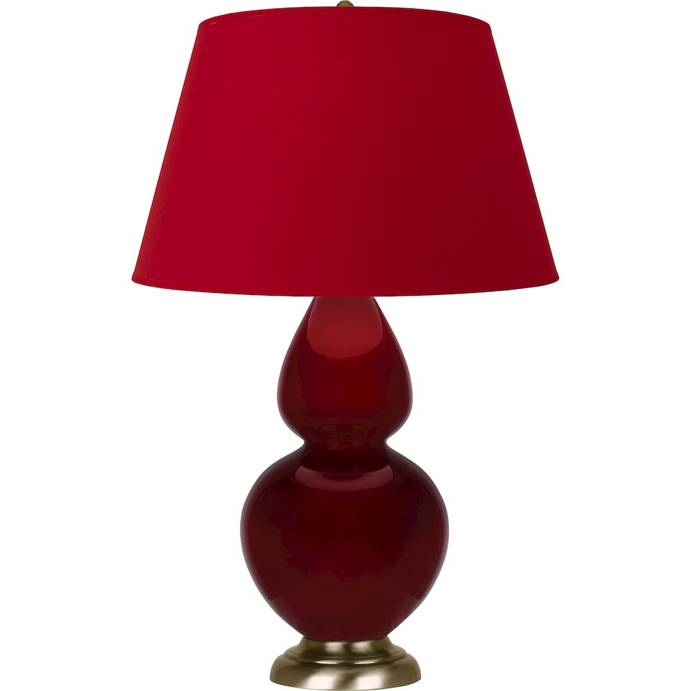 Sangria Double Gourd Table Lamp in Sangria Glazed Ceramic Color. Picture 1