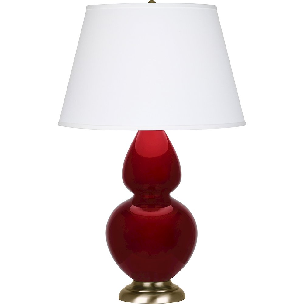 Sangria Double Gourd Table Lamp in Sangria Glazed Ceramic Color. Picture 1