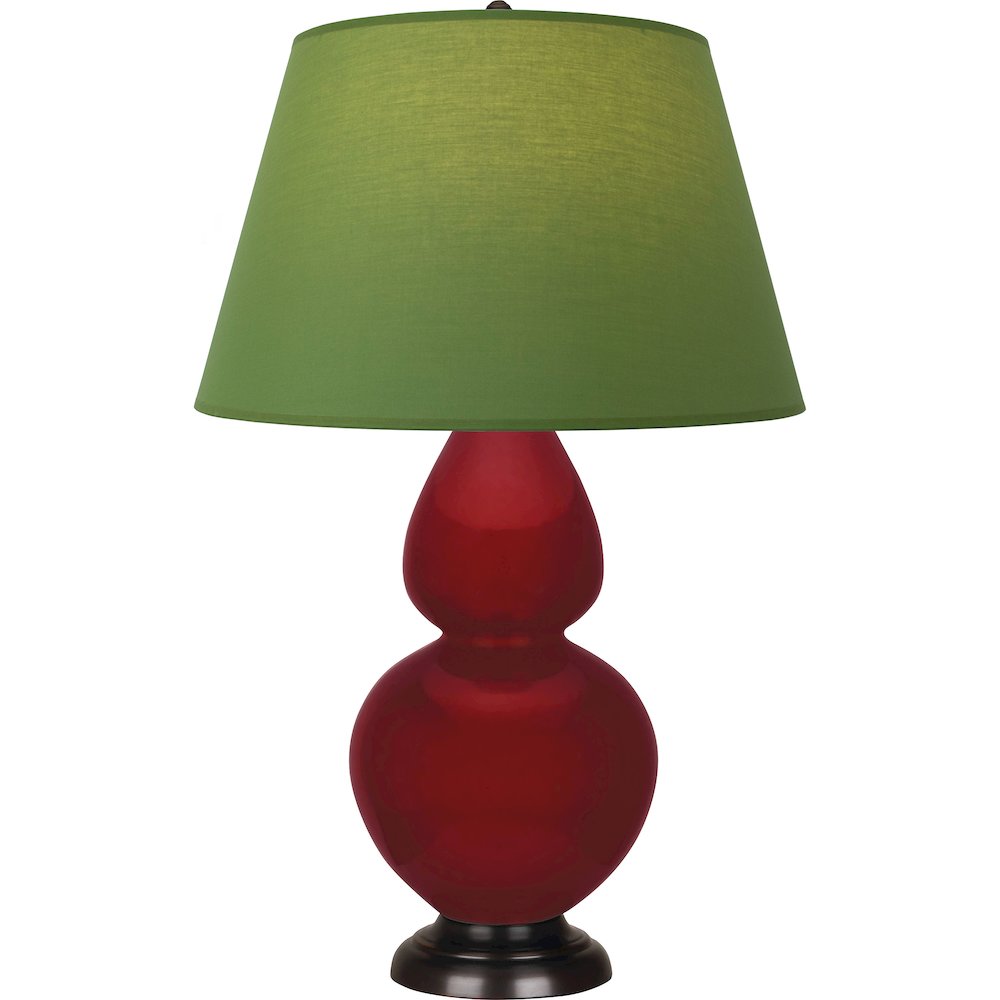 Sangria Double Gourd Table Lamp in Sangria Glazed Ceramic Color. Picture 1