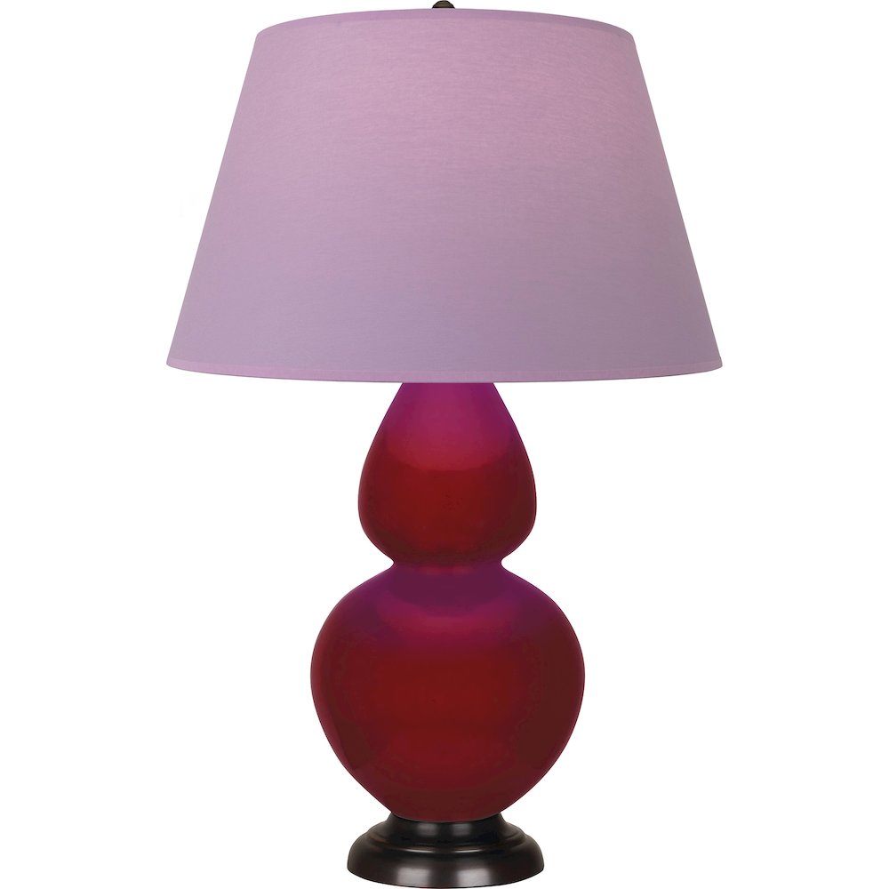 Sangria Double Gourd Table Lamp in Sangria Glazed Ceramic Color. Picture 1