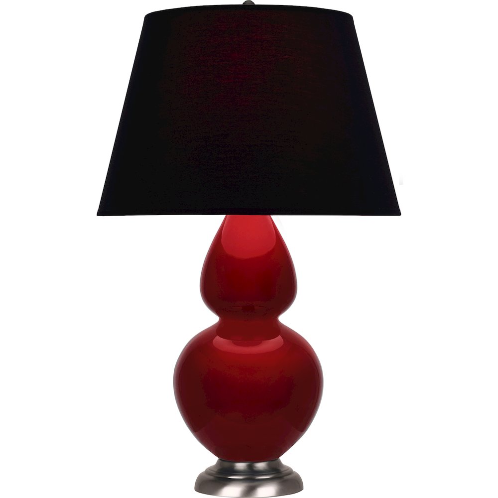 Sangria Double Gourd Table Lamp in Sangria Glazed Ceramic Color. Picture 1