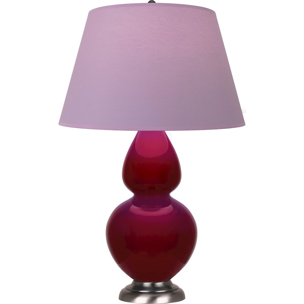 Sangria Double Gourd Table Lamp in Sangria Glazed Ceramic Color. Picture 1