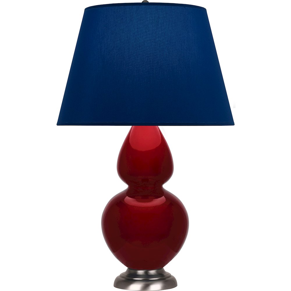 Sangria Double Gourd Table Lamp in Sangria Glazed Ceramic Color. Picture 1