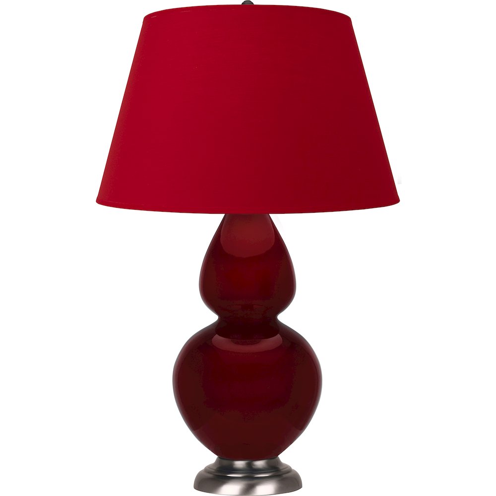 Sangria Double Gourd Table Lamp in Sangria Glazed Ceramic Color. Picture 1