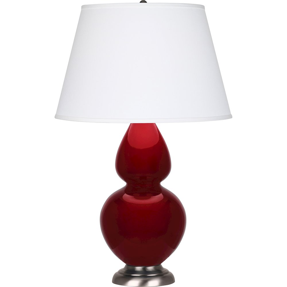 Sangria Double Gourd Table Lamp in Sangria Glazed Ceramic Color. Picture 1