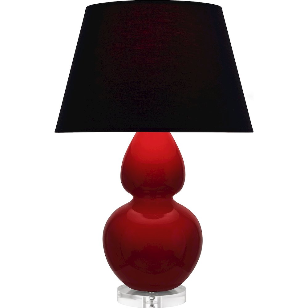 Sangria Double Gourd Table Lamp in Sangria Glazed Ceramic Color. Picture 1