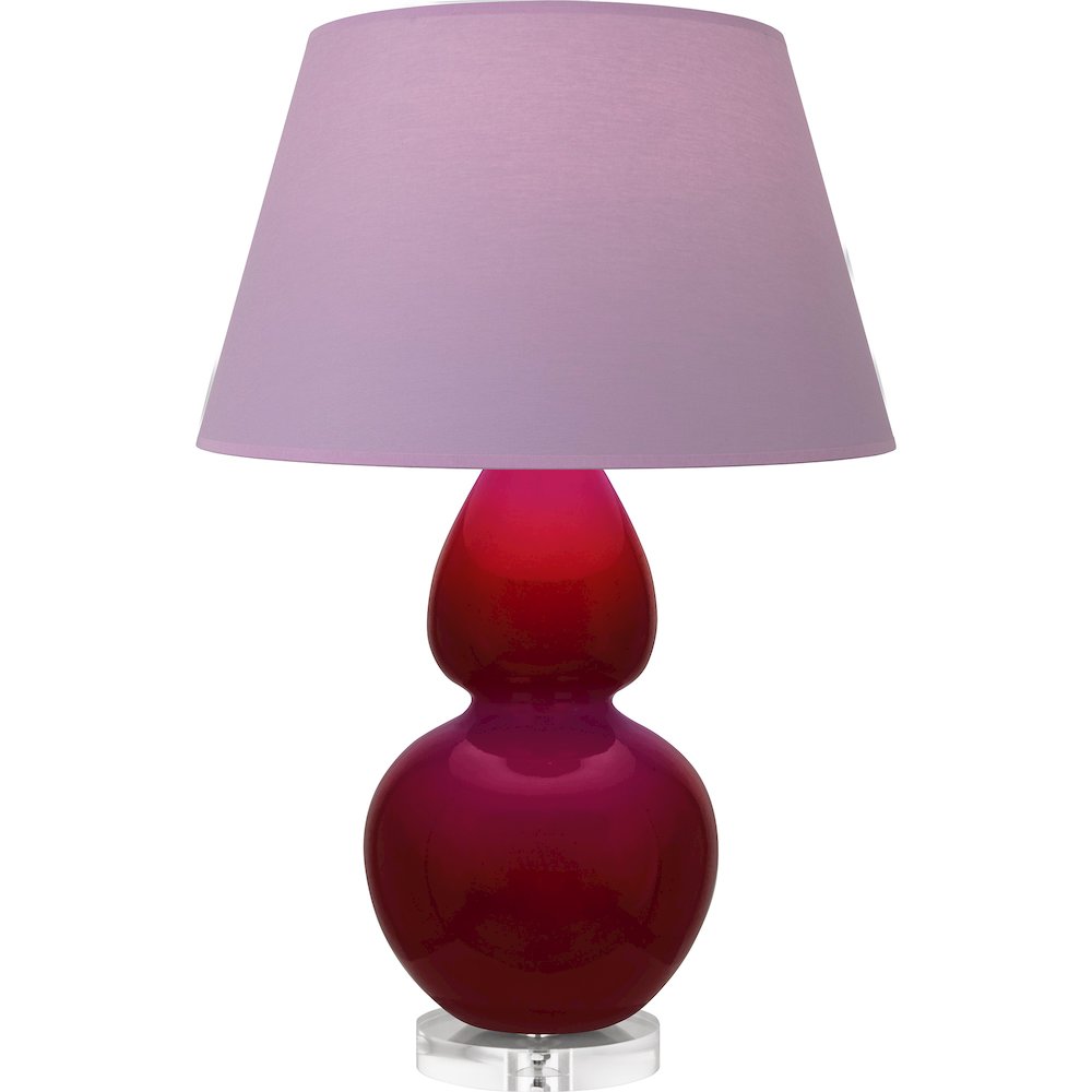 Sangria Double Gourd Table Lamp in Sangria Glazed Ceramic Color. Picture 1