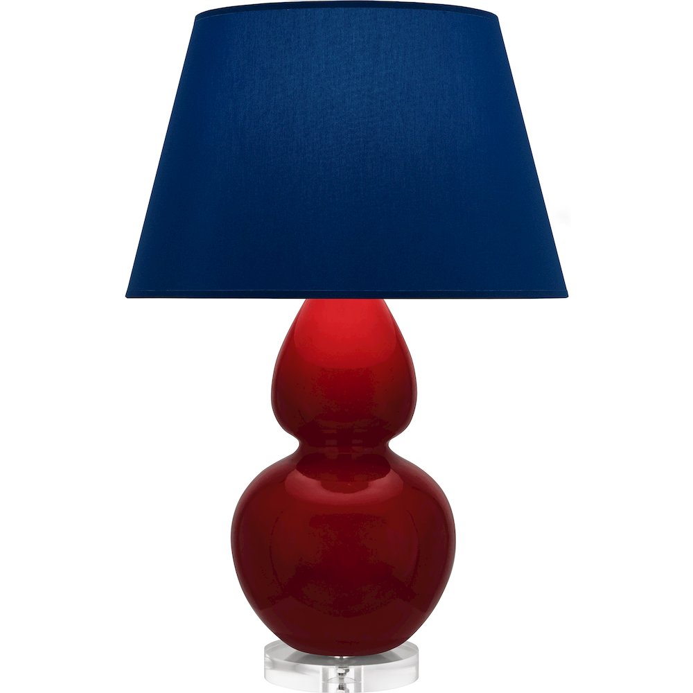 Sangria Double Gourd Table Lamp in Sangria Glazed Ceramic Color. Picture 1