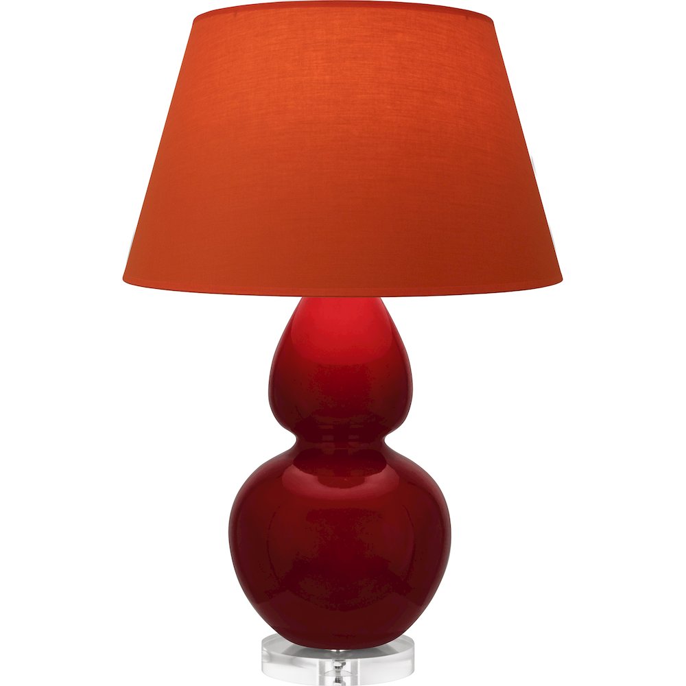 Sangria Double Gourd Table Lamp in Sangria Glazed Ceramic Color. Picture 1
