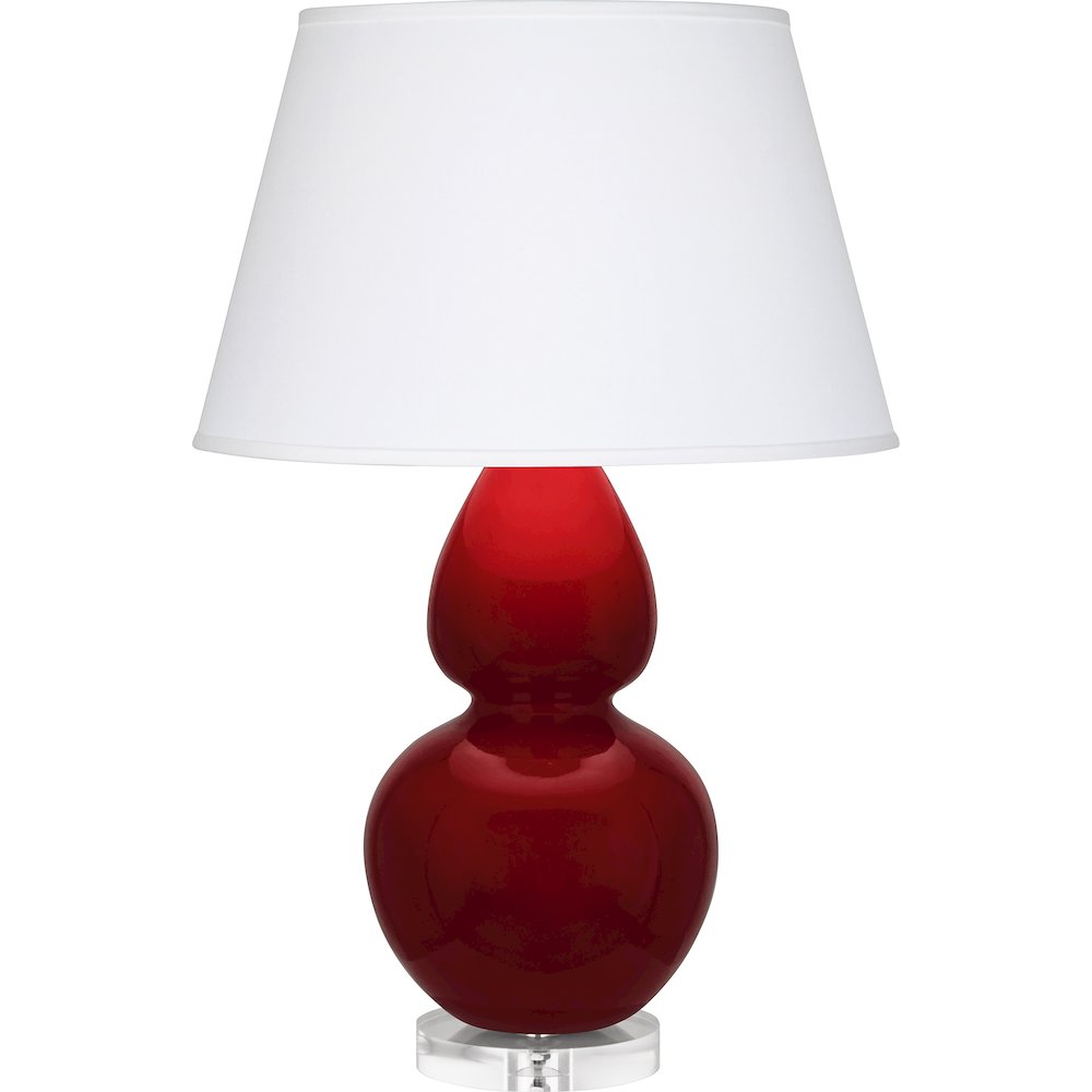 Sangria Double Gourd Table Lamp in Sangria Glazed Ceramic Color. Picture 1