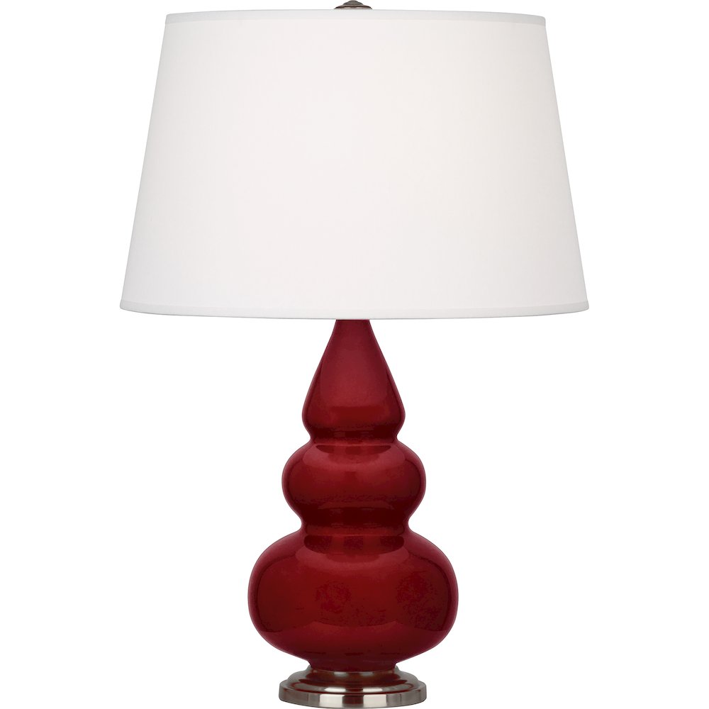 Sangria Small Triple Gourd Accent Lamp in Sangria Glazed Ceramic Color. Picture 1