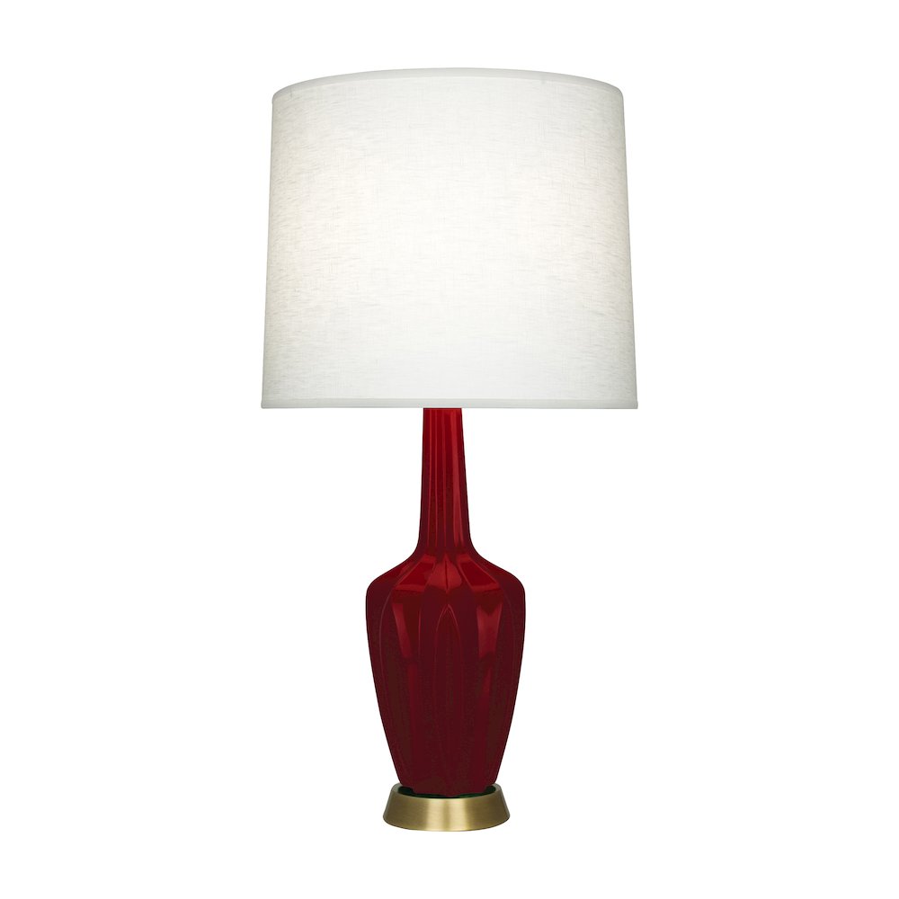 Sangria Emma Accent Lamp in Sangria Glazed Ceramic Color. Picture 1