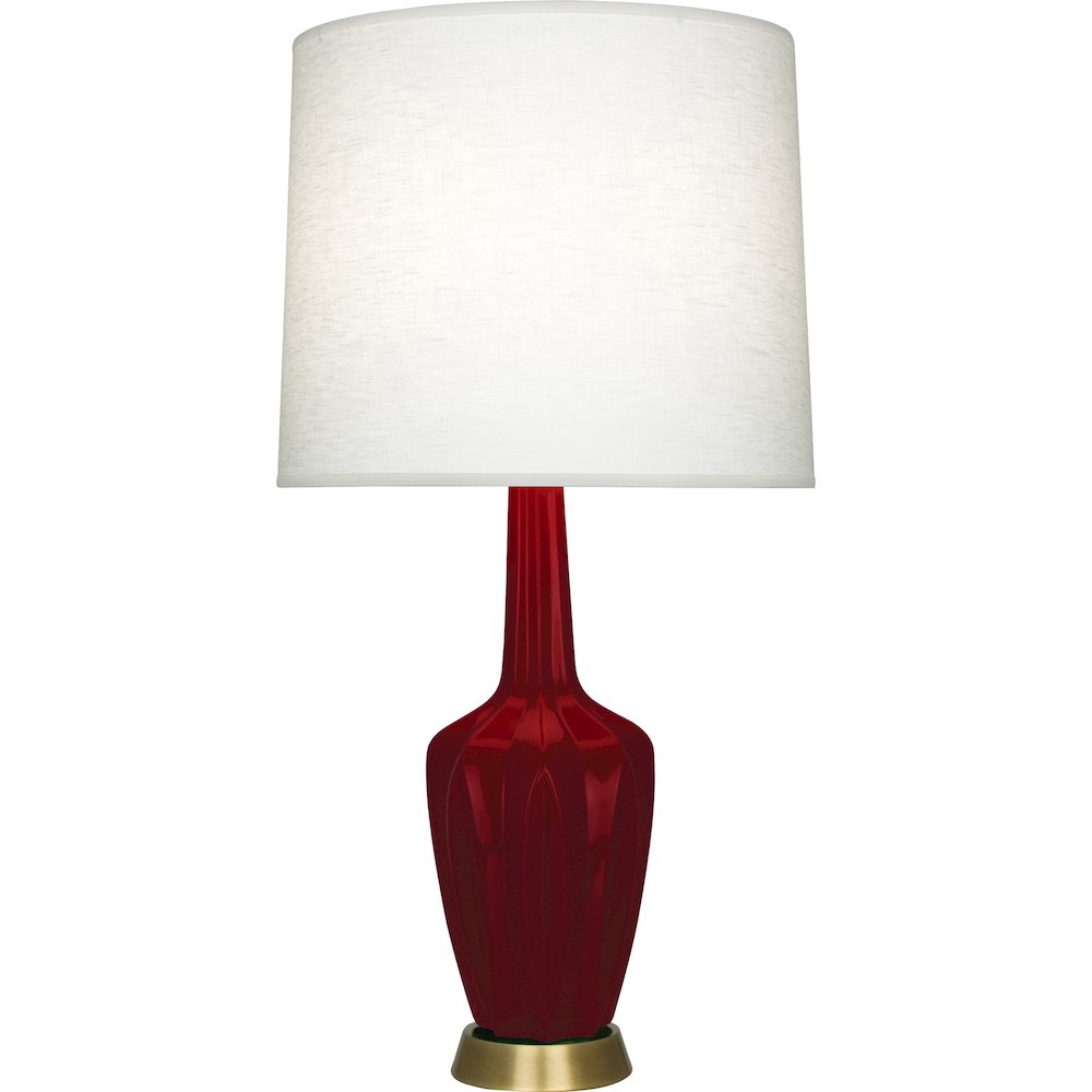 Sangria Emma Table Lamp in Sangria Glazed Ceramic Color. Picture 1