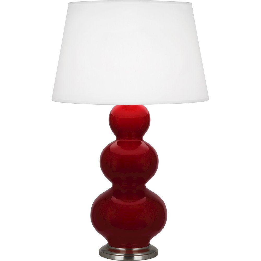 Sangria Triple Gourd Table Lamp in Sangria Glazed Ceramic Color. Picture 1