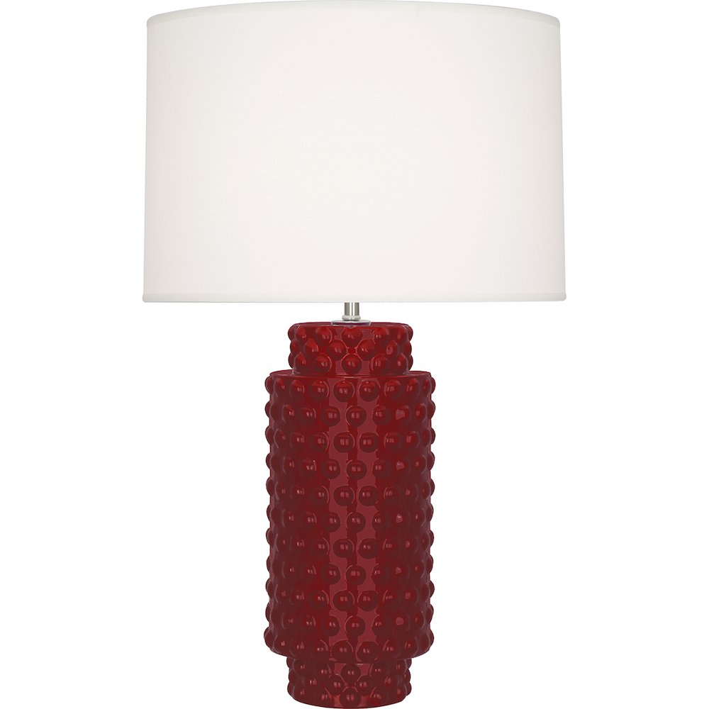 Sangria Dolly Table Lamp in Sangria Glazed Textured Ceramic Color. Picture 1
