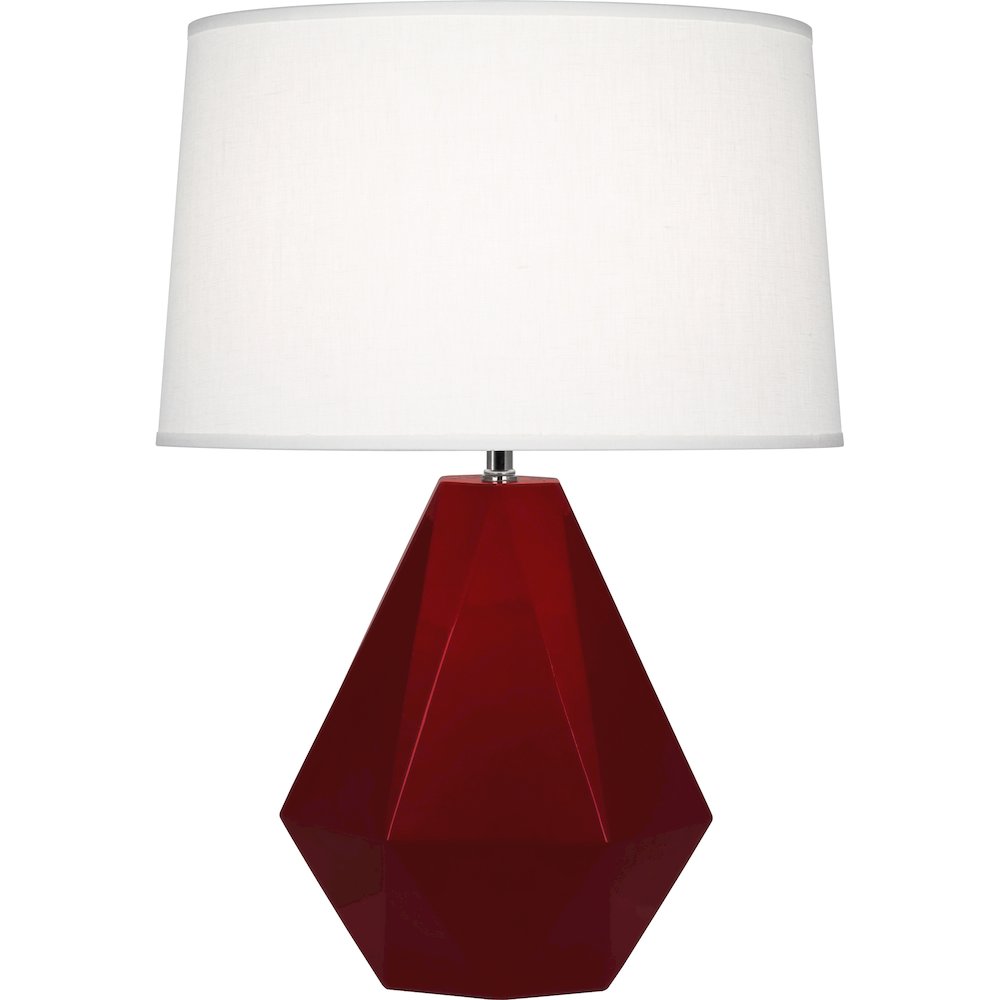 Sangria Delta Table Lamp in Sangria Glazed Ceramic Color. Picture 1