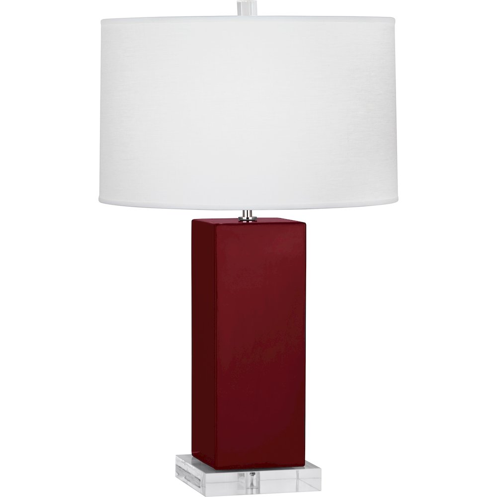 Sangria Harvey Table Lamp in Sangria Glazed Ceramic Color. Picture 1