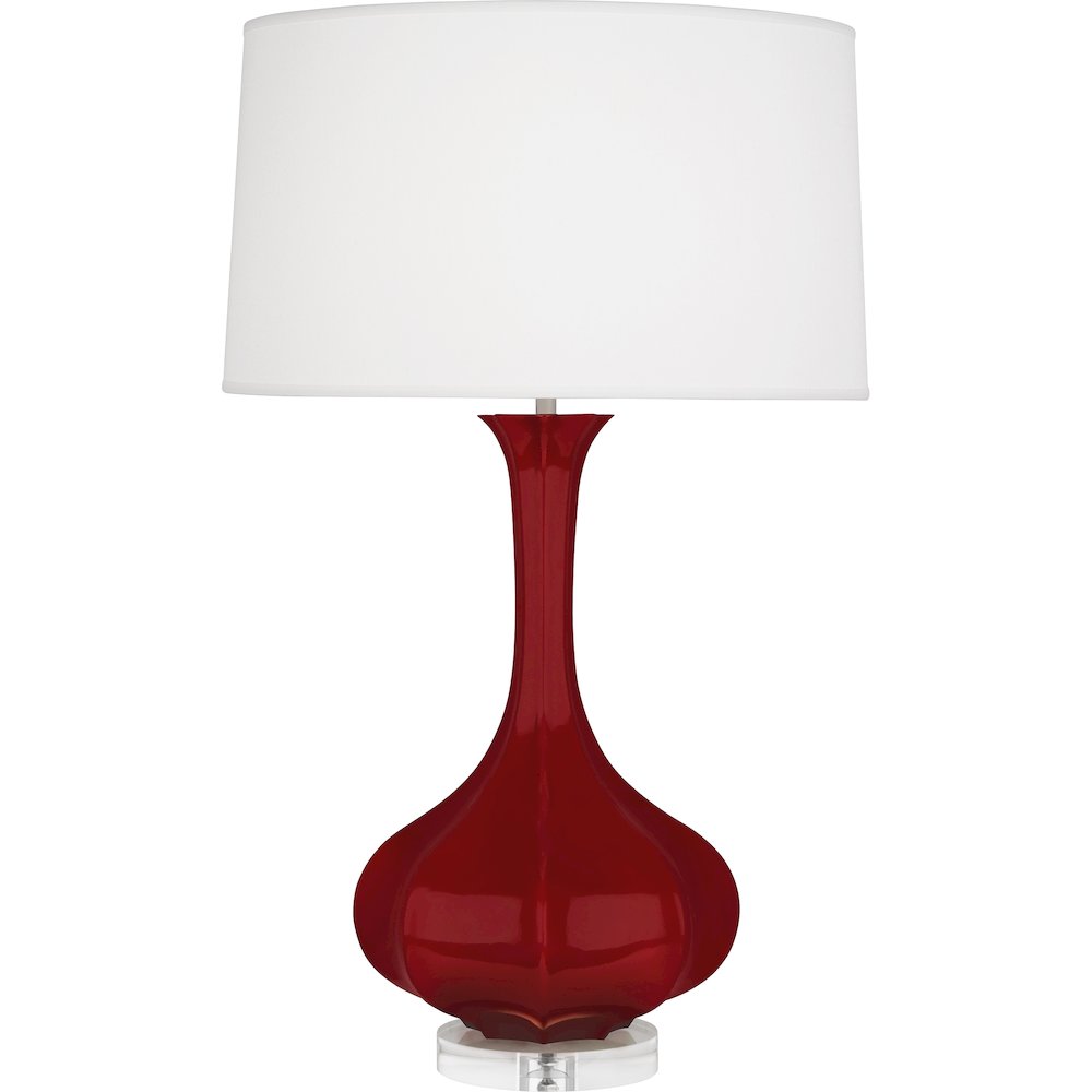 Sangria Pike Table Lamp in Sangria Glazed Ceramic Color. Picture 1