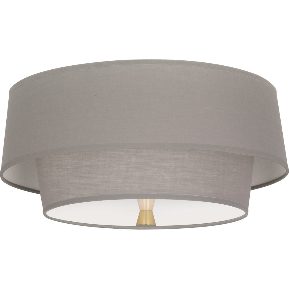 Decker Flushmount in Modern Brass Color. Picture 1