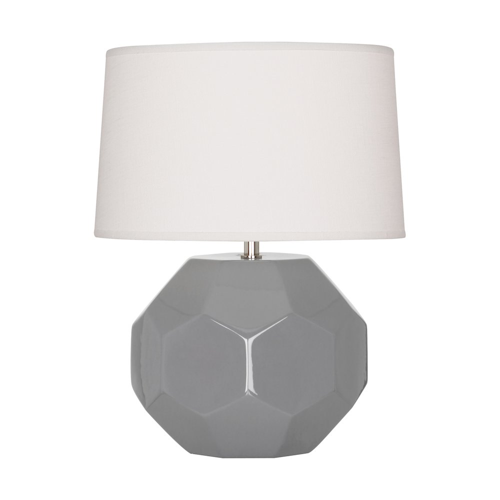 Smokey Taupe Franklin Accent Lamp in Smokey Taupe Glazed Ceramic Color. Picture 1